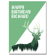 Personalised Stag Birthday Card